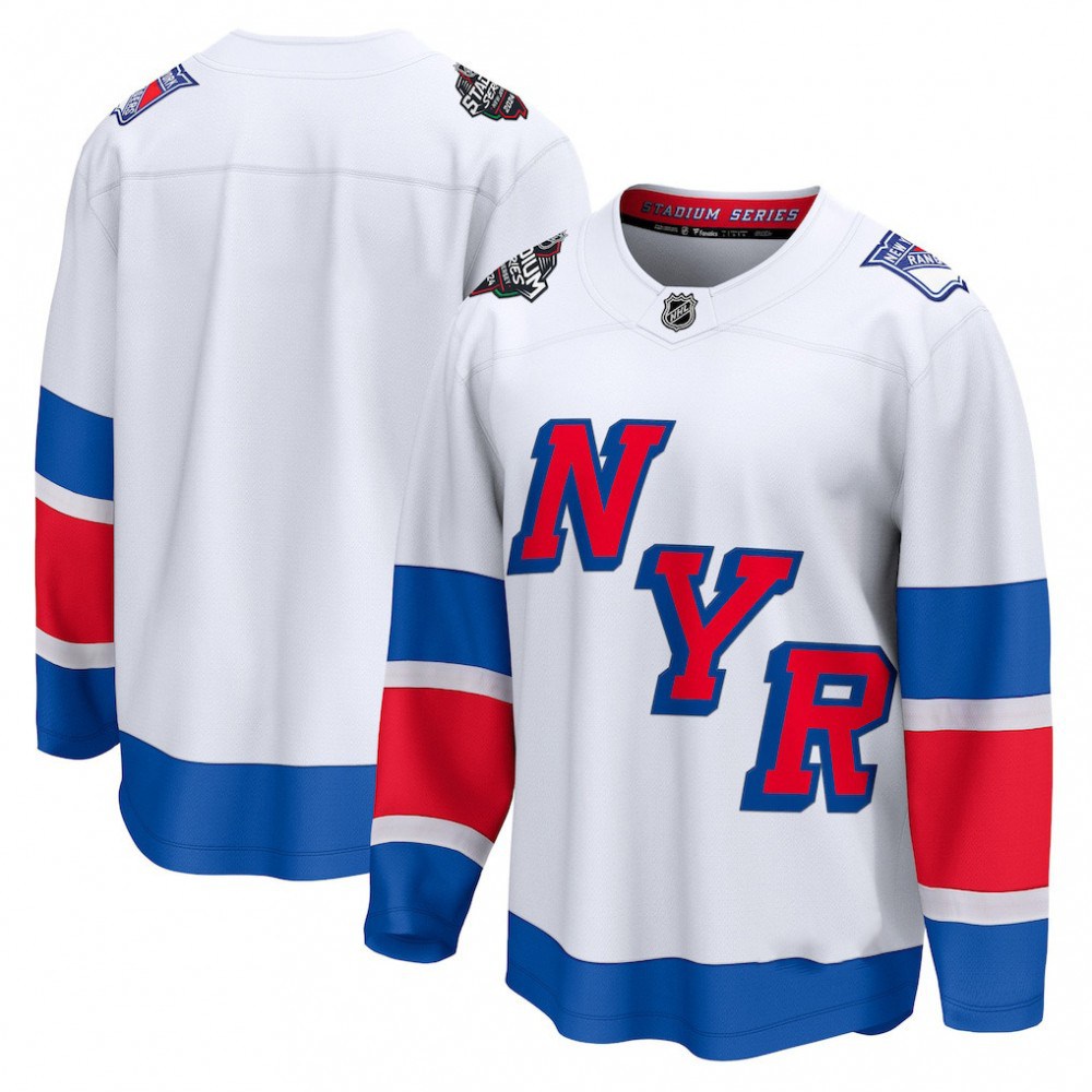 Men's New York Rangers White 2024 NHL Stadium Series Breakaway Premium Jersey-Pro Kit Vault | Brand New 26/27 Sports Jerseys